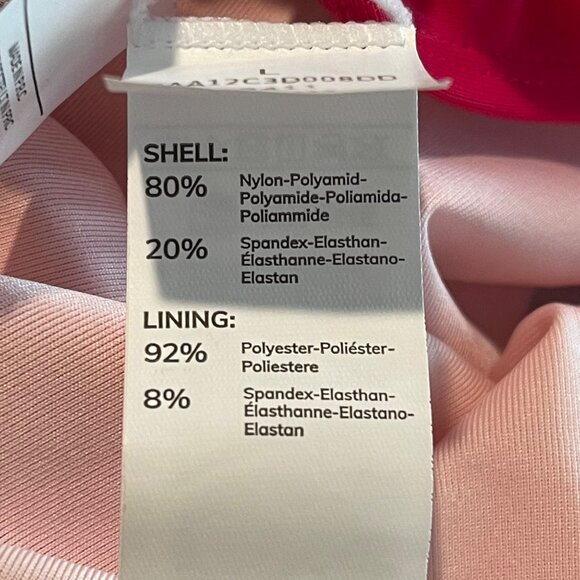 Cupshe Women 2 Piece Swimsuit Large Hot Pink V-Neck Twist Front High Waist Cheek - Picture 7 of 9